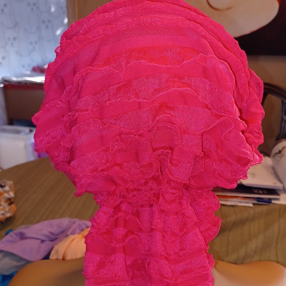 Two Soft Ruffle Style "Cancer" Caps - Picture 2 of 5